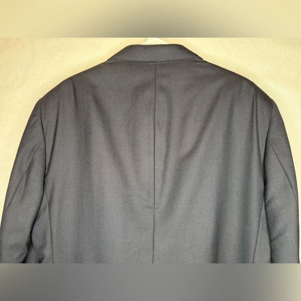 Oscar De La Renta Deep Navy Sport Coat Jacket Blazer 100% Wool 2 Button Size 44L